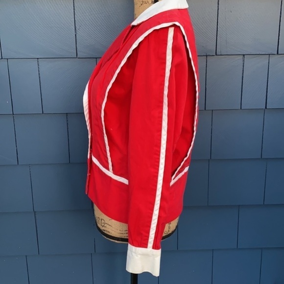 ❤️Abrizzi Vintage jacket 8/10 red white coat 80's - Picture 4 of 11